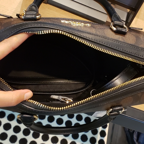 COACH CROSSGRAIN LEARHER ROWAN SATCHEL  MLTI/CLR - Picture 6 of 8